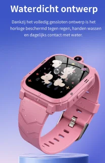 4G Kids Smart Watch - SOS Noodoproep - GPS Horloge - Inclusief Camera - IP67 Waterdicht - APP Bediening - Lange Batterijduur