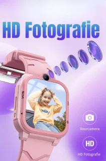 4G Kids Smart Watch - SOS Noodoproep - GPS Horloge - Inclusief Camera - IP67 Waterdicht - APP Bediening - Lange Batterijduur