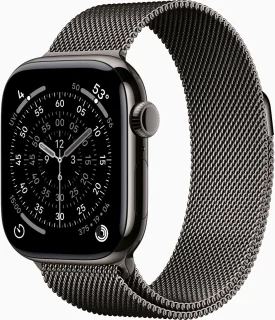 Apple Watch 11 - Wifi + 5G - 46mm - Slate Titanium Case with Slate Milanese Loop - S/M