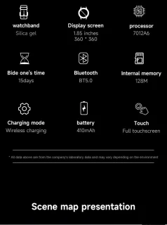 Knobbout 1.85" Ultra-HD Sport Smartwatch – Kompas, Hoogtemeter, GPS-sporttrajectregistratie - NFC - Bluetooth Bellen - bloeddruk, zuurstofniveau (SpO₂) Gezondheidsmonitoring - AI Assistent - IP67 Waterdicht - 410mAh Accu- Zwart Leren+Siliconen Band