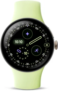 Google Pixel Watch 4 - Smartwatch - 41mm - WiFi - Gold/Lemongrass