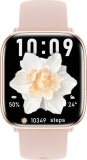 Evy24 Smartwatch Pro - Smartwatch Dames en Heren - 38mm - Horloge met Belfunctie - AMOLED Full HD - RVS en Siliconenband - Bloeddrukmeter - Stappenteller - Android en iOS - Rosé