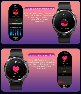 Knobbout Slimme Bluetooth Smartwatch 1.46" – Full HD Kleuren Display – Hartslag & Bloeddruk & Bloedzuurstof – Bluetooth Bellen, Muziek, AI Spraakbesturing – Vrouwen Gezondheid, Waterdicht – iOS & Android - Roségouden staal+silicone horlogebandjes