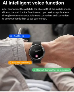 Knobbout Slimme Bluetooth Smartwatch 1.46" – Full HD Kleuren Display – Hartslag & Bloeddruk & Bloedzuurstof – Bluetooth Bellen, Muziek, AI Spraakbesturing – Vrouwen Gezondheid, Waterdicht – iOS & Android - Roségouden staal+silicone horlogebandjes