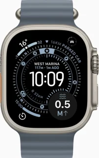 Apple Watch Ultra 3 - Wifi + 5G - 49mm - Natural Titanium Case with Anchor Blue Ocean Band