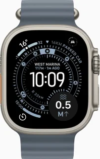 Apple Watch Ultra 3 - Wifi + 5G - 49mm - Natural Titanium Case with Anchor Blue Ocean Band