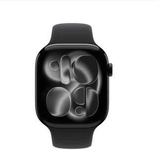 Apple Watch 11 - Wifi - 42mm - Jet Black Aluminium Case with Black Sport Band - S/M