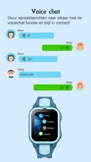 Watcher VII touch 4G smartwatch - kinder GPS horloge - met camera - incl. SIM-kaart - zwart