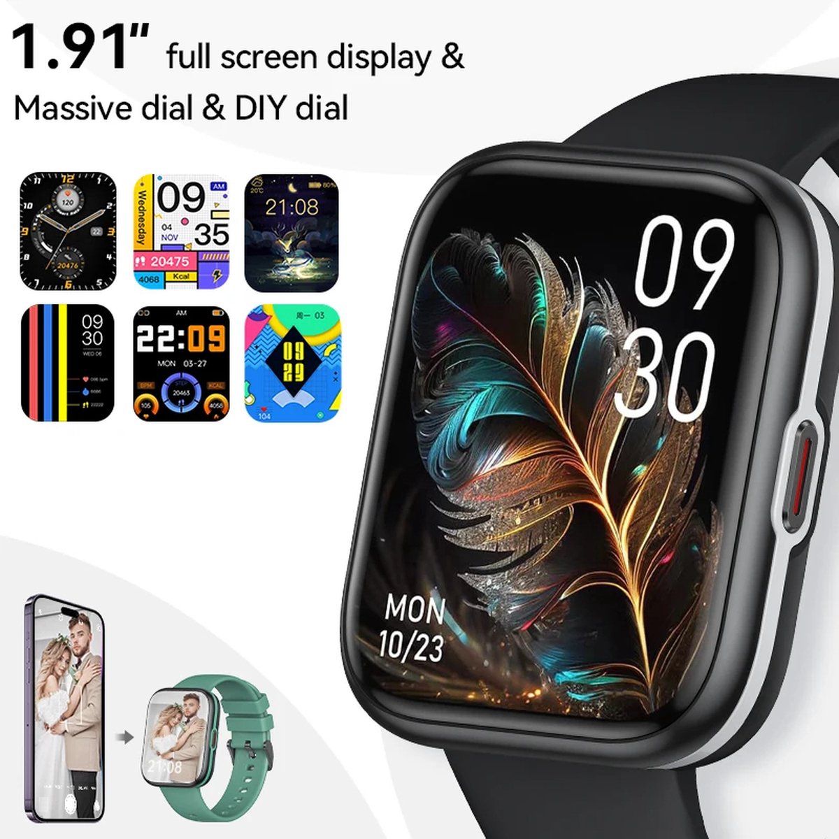 2024 NFC Bluetooth Smartwatch Unisex met Armband