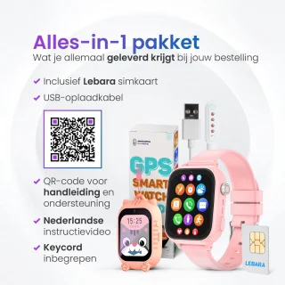 4G GPS Smartwatch Kinderen inclusief Simkaart