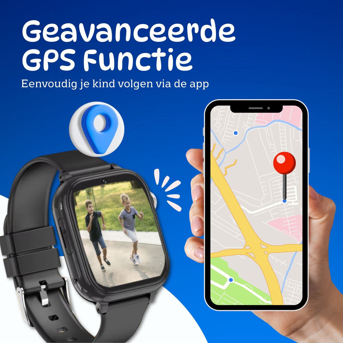 4G GPS Smartwatch voor Kinderen met Simkaart