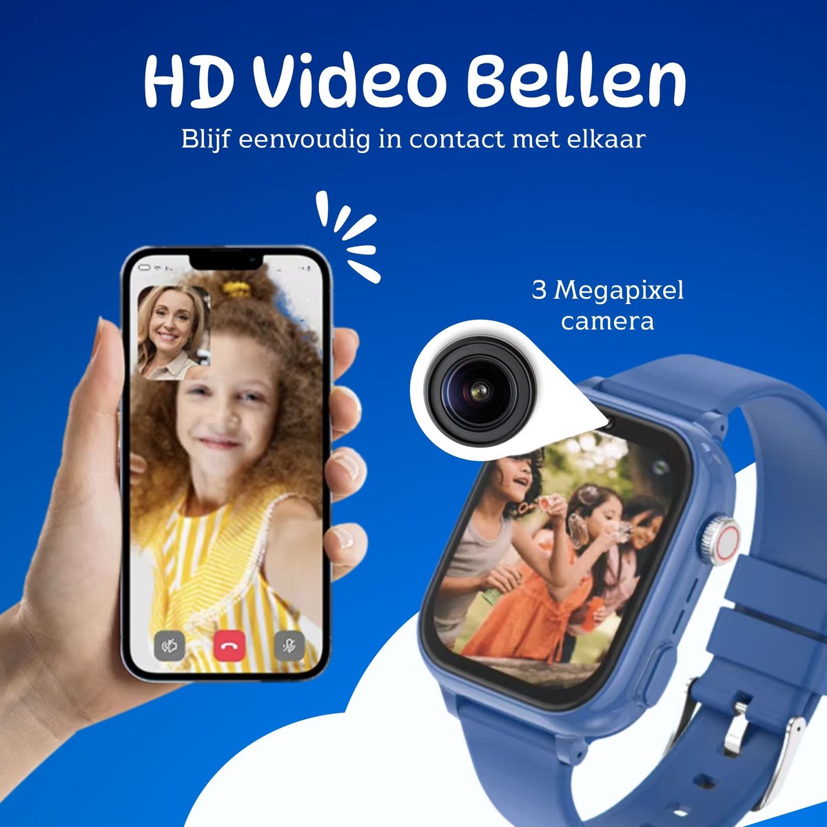 4G GPS Smartwatch voor Kinderen met Simkaart