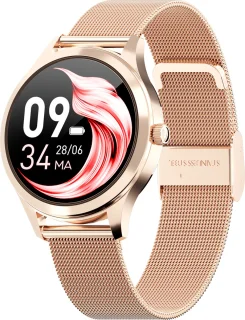 Actyve Smartwatch Dames Rosé Goud Full Touchscreen