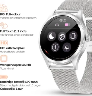 Actyve Smartwatch Dames Zilver