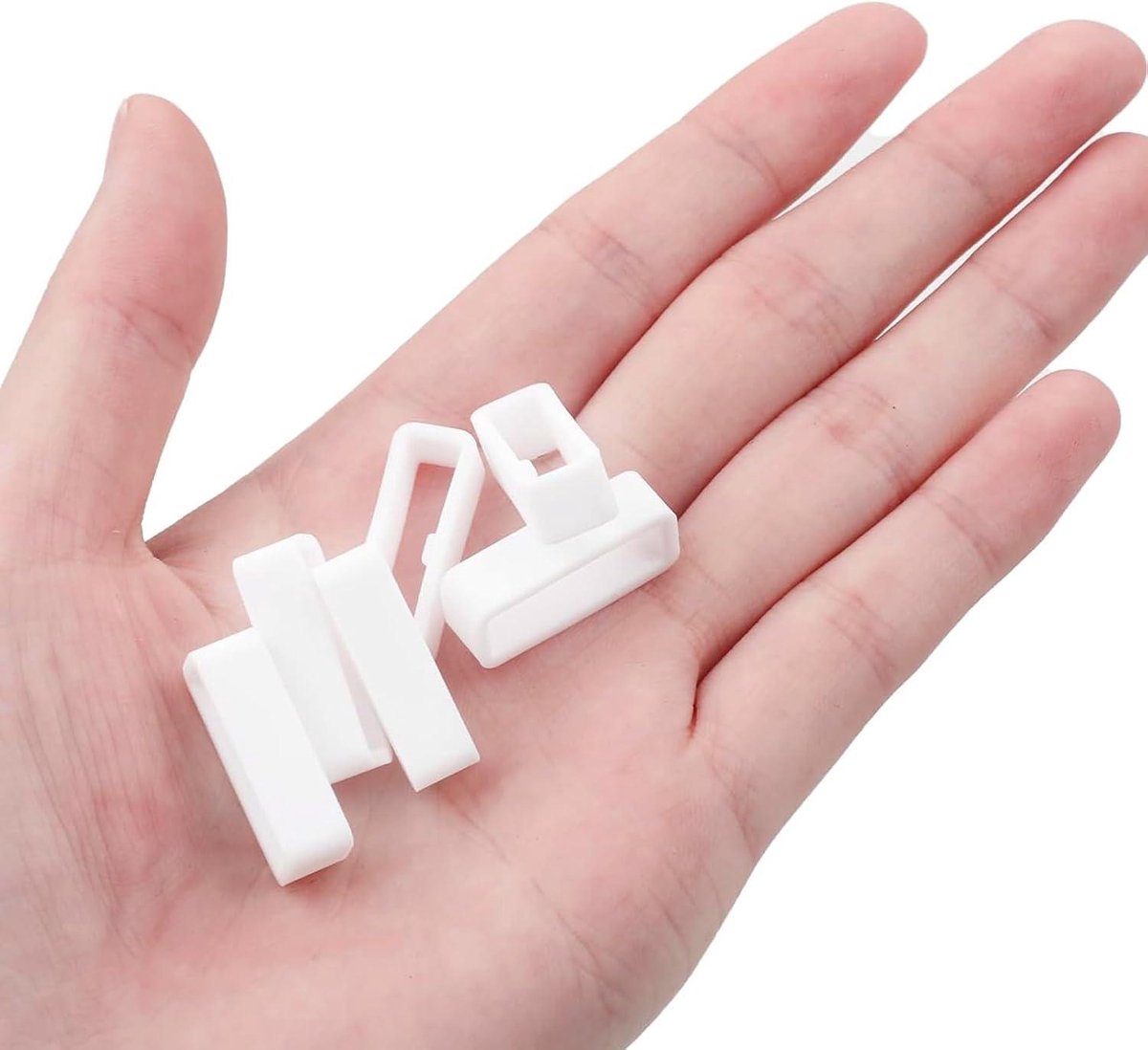 Allecto Plus siliconen horlogeband lussen wit 6 stuks