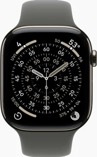 Apple Watch 11 42mm Natural Titanium - Stone Grey Sport Band M/L