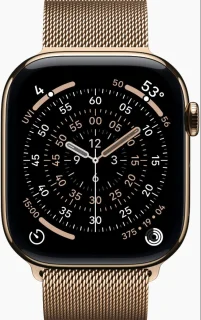 Apple Watch 11 46mm Gold Titanium - Gold Milanese Loop M/L