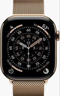 Apple Watch 11 46mm Gold Titanium - Gold Milanese Loop S/M