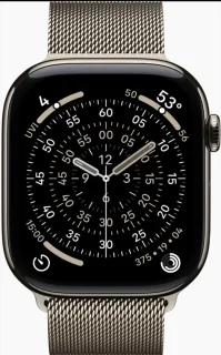 Apple Watch 11 46mm Titanium - Milanese Loop S/M