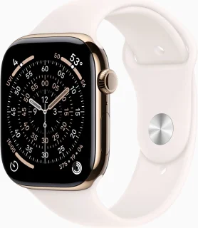 Apple Watch 11 Smartwatch 42mm Gold Titanium - Light Blush Sport Band M/L