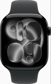 Apple Watch S11 Cellular 46mm Jet Black Aluminium - Black Sport Band S/M