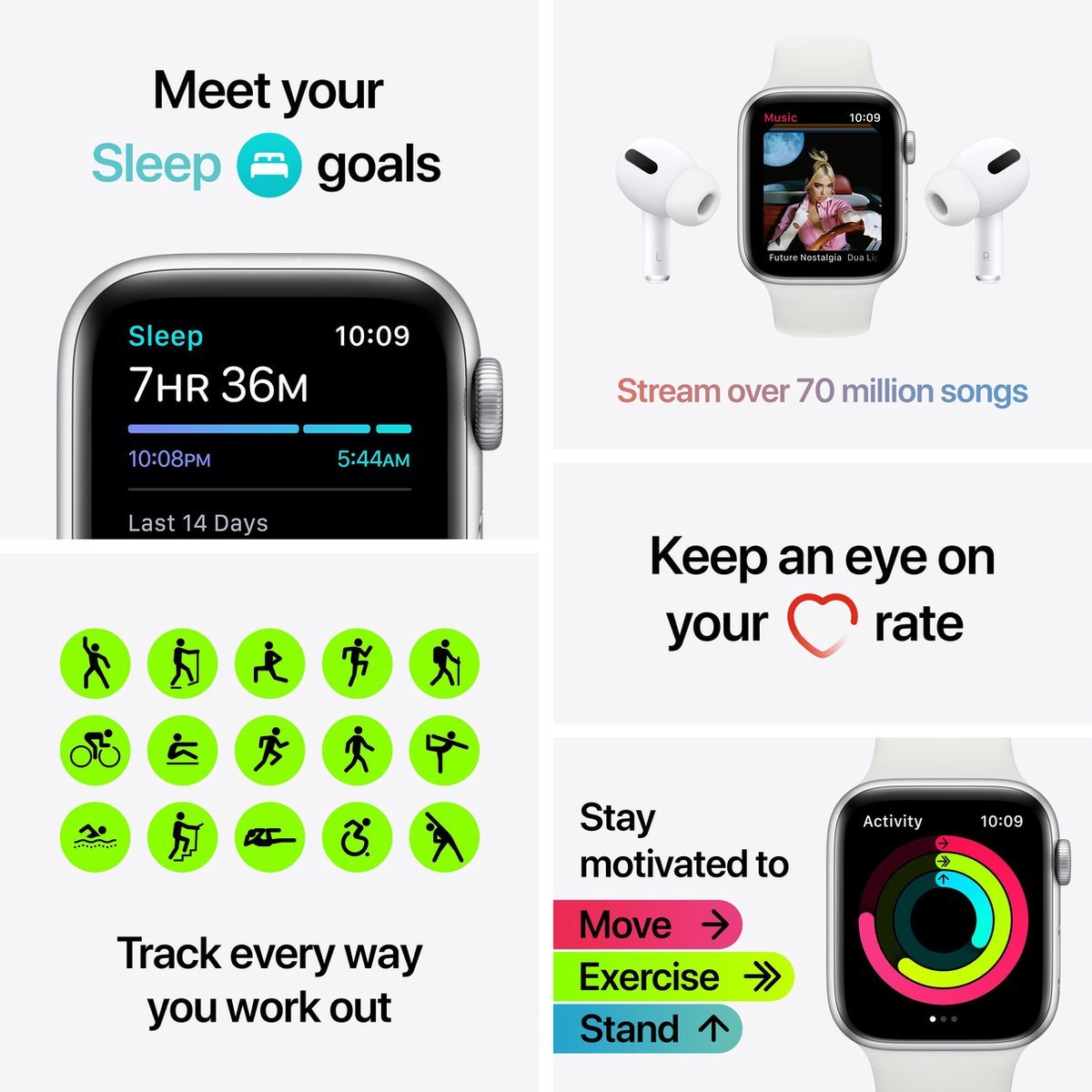 Apple Watch SE 2021 44mm Spacegrijs