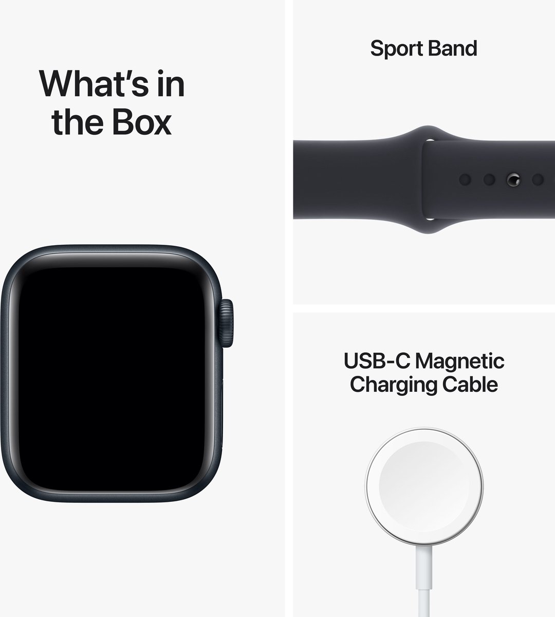 Apple Watch SE 2022 40 mm Middernacht Aluminium