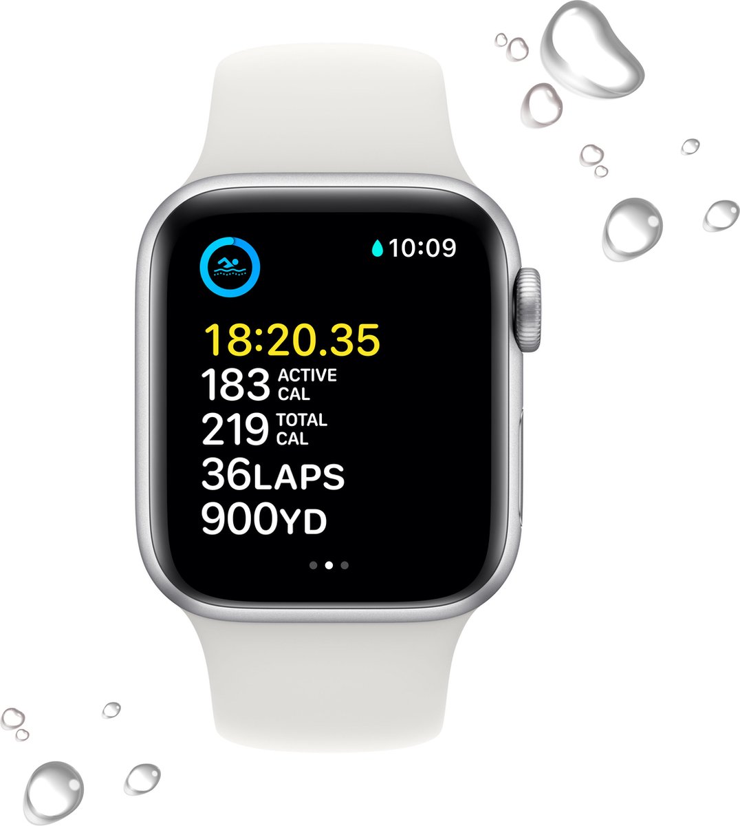 Apple Watch SE 2022 40mm Zilver Aluminium