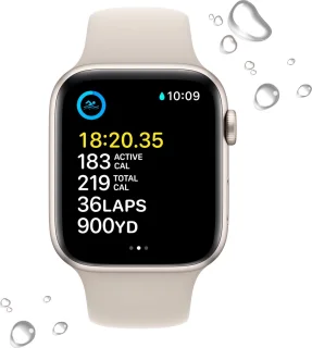 Apple Watch SE (2022) 44 mm Aluminium Sterrenlicht
