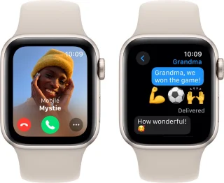 Apple Watch SE (2023) 40mm Starlight Aluminium - Starlight Sportband S/M