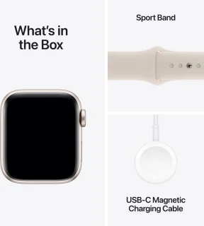 Apple Watch SE (2023) 40mm Starlight Aluminium - Starlight Sportband S/M