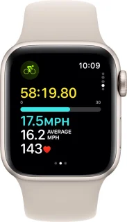 Apple Watch SE (2023) 40mm Starlight Aluminium - Starlight Sportband S/M