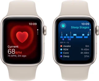 Apple Watch SE (2023) 40mm Starlight Aluminium - Starlight Sportband S/M