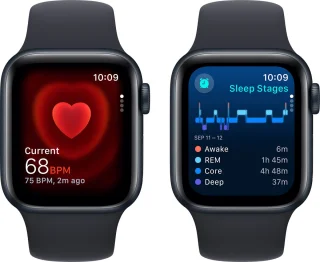 Apple Watch SE 2023 40mm Zwart M/L Sportbandje