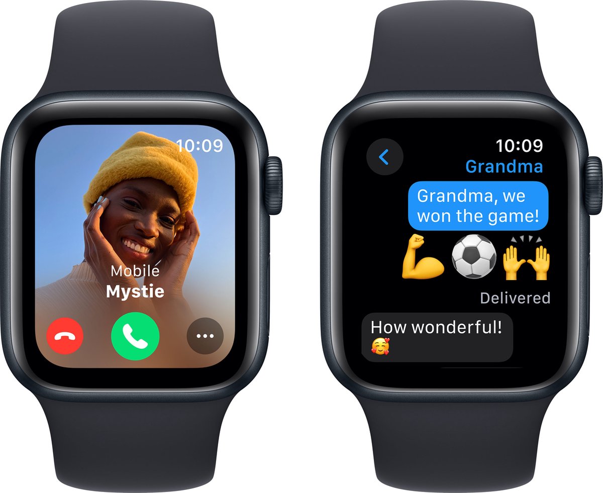 Apple Watch SE 2023 40mm Zwart M/L Sportbandje