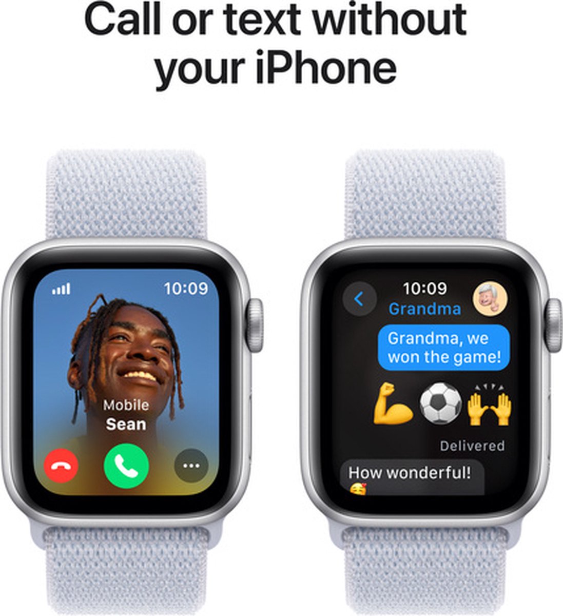 Apple Watch SE 2024 40mm Silver Blue Sport Loop
