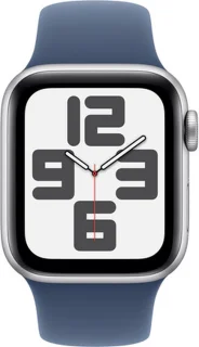 Apple Watch SE 2024 GPS 40mm Silver Aluminium Denim Band S/M