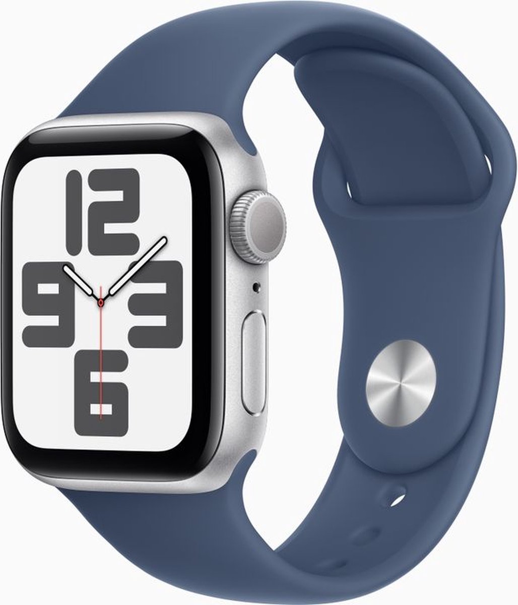 Apple Watch SE 2024 GPS 40mm Silver Aluminium Denim Band S/M