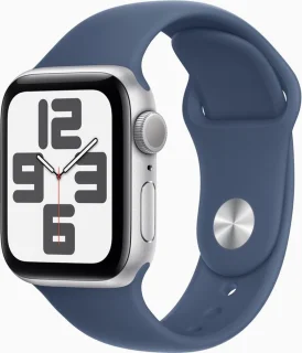 Apple Watch SE 2024 GPS 40mm Silver Aluminium Denim Band S/M