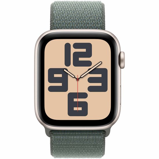 Apple Watch SE 2024 GPS 44mm Starlight Lake Green