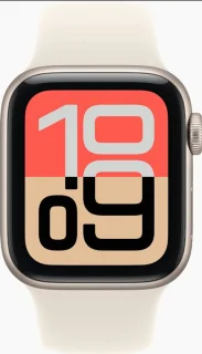 Apple Watch SE 3 44 mm Aluminium Starlight - Starlight Sportband M/L