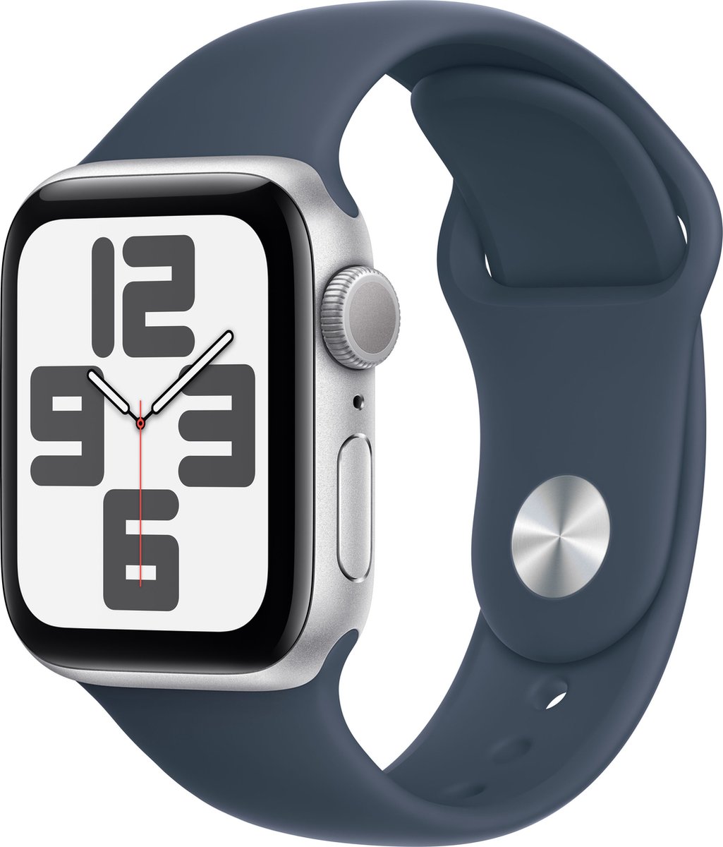 Apple Watch SE 40mm Silver Aluminium Storm Blue Sport Band S/M