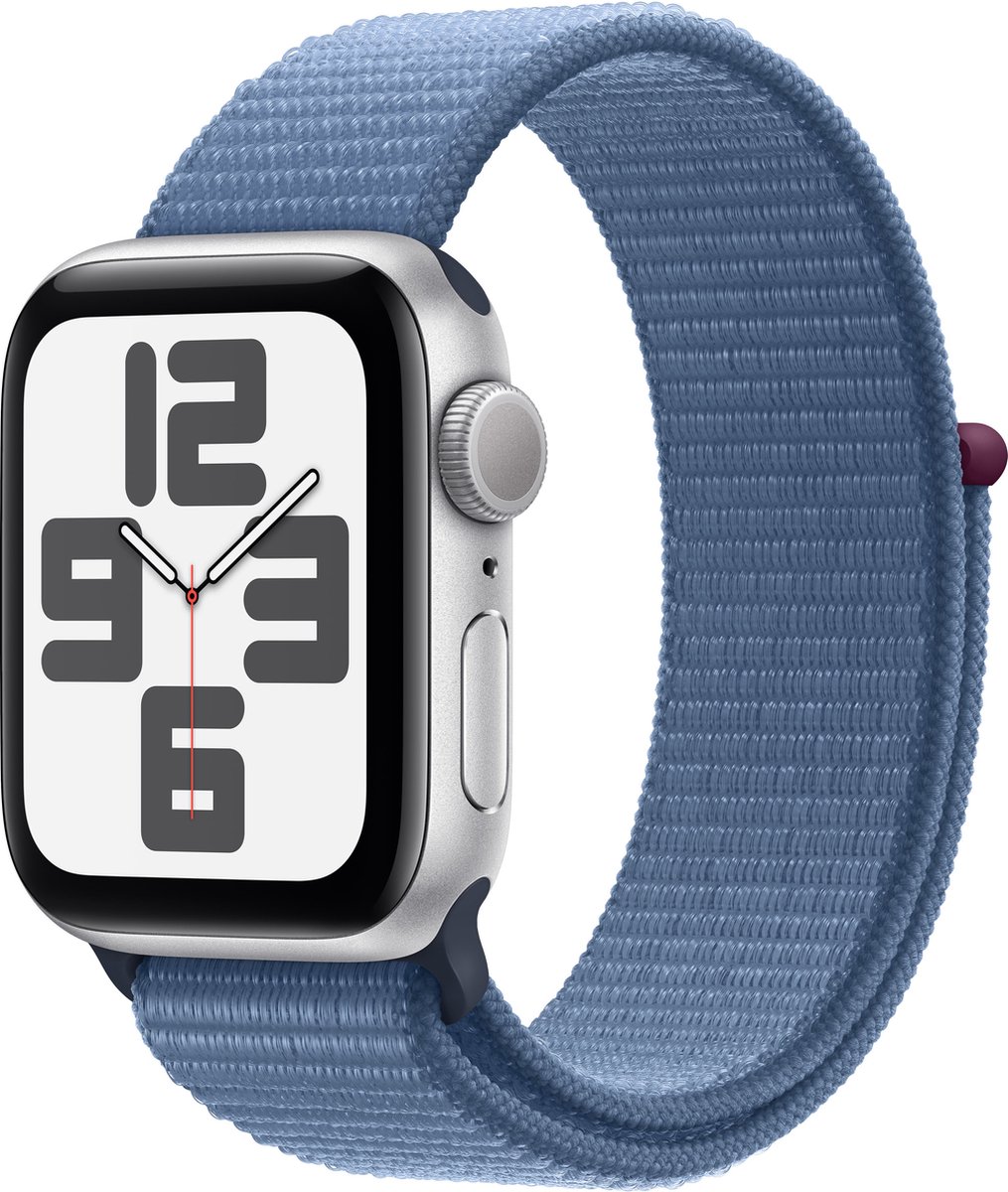 Wat vinden we goed aan de Apple Watch SE 40mm Silver Aluminium Winter Blue Sport Loop
