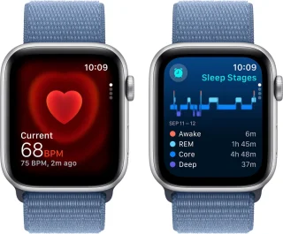 Apple Watch SE 44mm Silver Aluminium Winter Blue