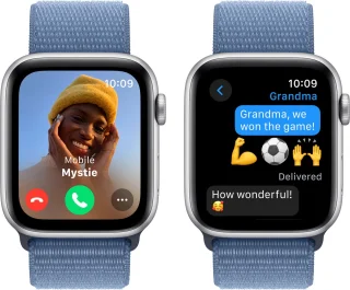 Apple Watch SE 44mm Silver Aluminium Winter Blue