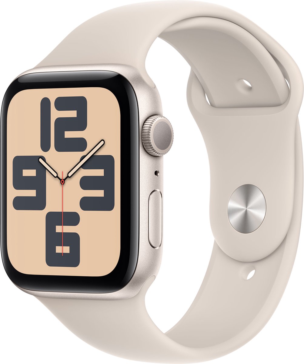 Apple Watch SE 44mm Starlight Aluminium Starlight Sport Band S/M
