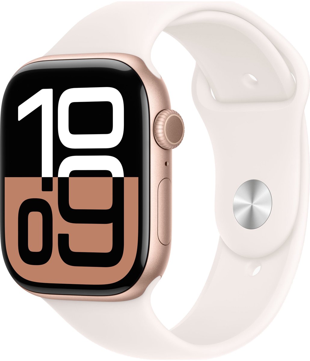 Wat vinden we goed aan de Apple Watch Series 10 46mm Rosegoud Aluminium Wifi S/M
