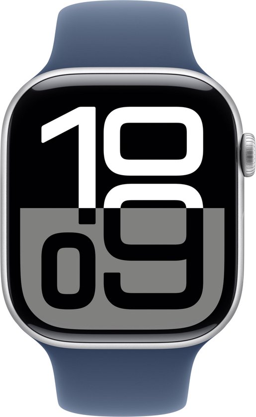 Apple Watch Series 10 46mm Zilver Aluminium M/L Denim