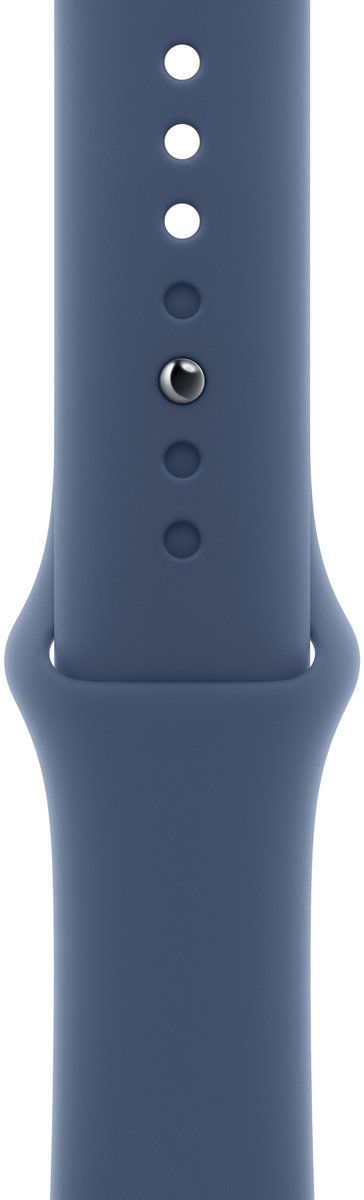 Apple Watch Series 10 46mm Zilver Aluminium M/L Denim Sportband