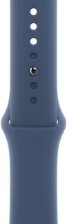 Apple Watch Series 10 46mm Zilver Aluminium M/L Denim Sportband